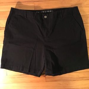 Black twill shorts - 7” inseam